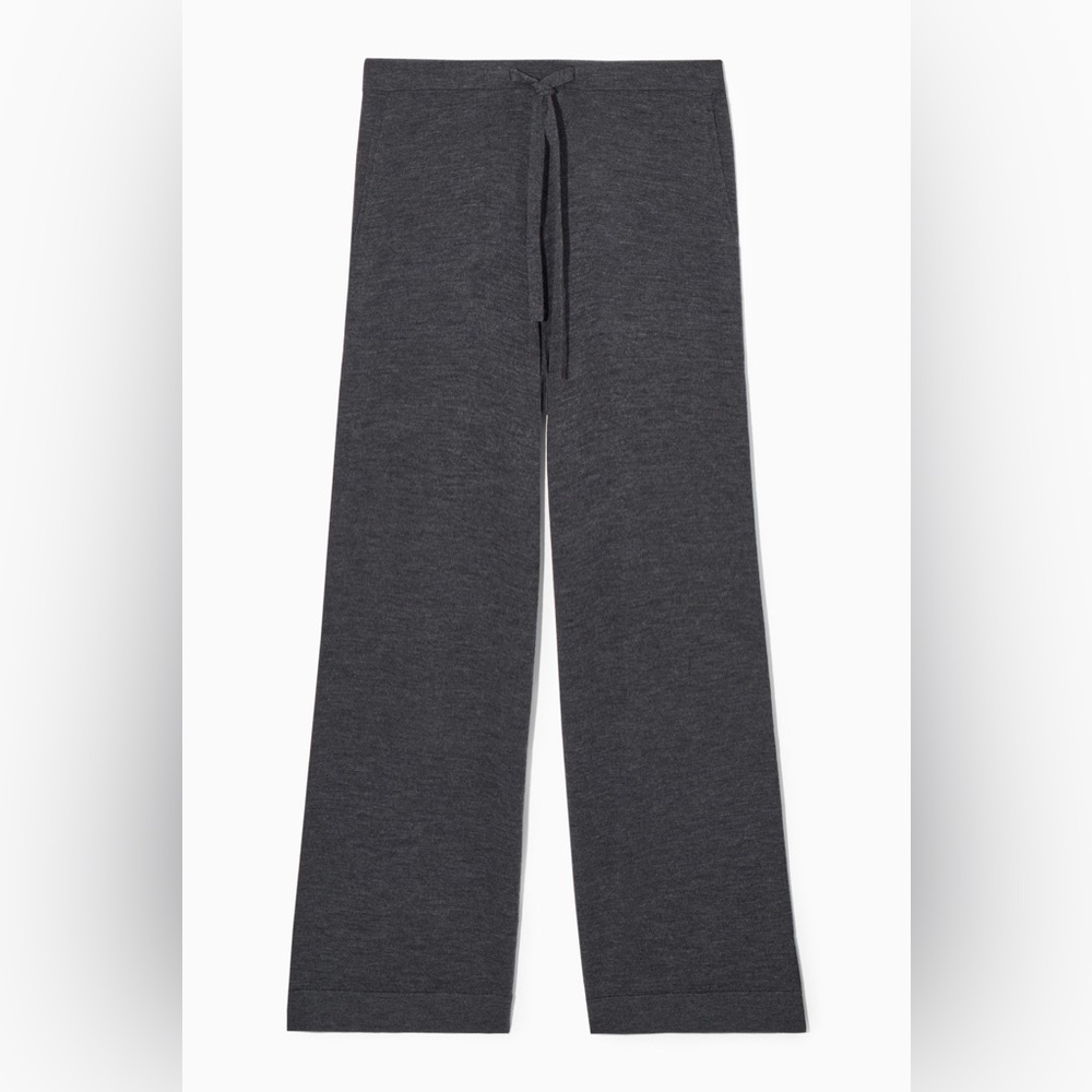 Cos wool drawstring wide leg pants size XS